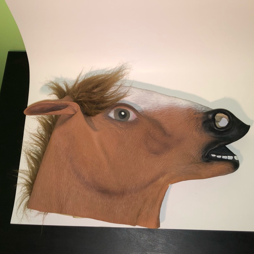 🐴 HORSE HEAD COSTUME HALLOWEEN COSPLAY LATEX MASK 🐴